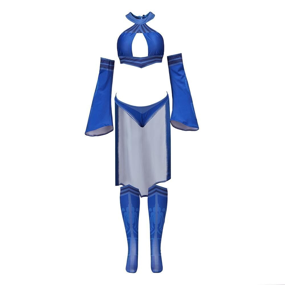 5334 Mortal Kombat Kitana Cosplay Costume Adult Kitana Sexy Blue Battle